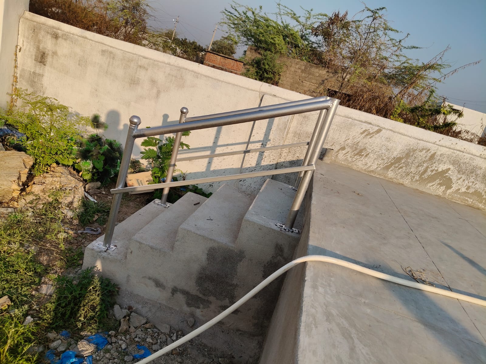 Completed staircase at Gudipally church