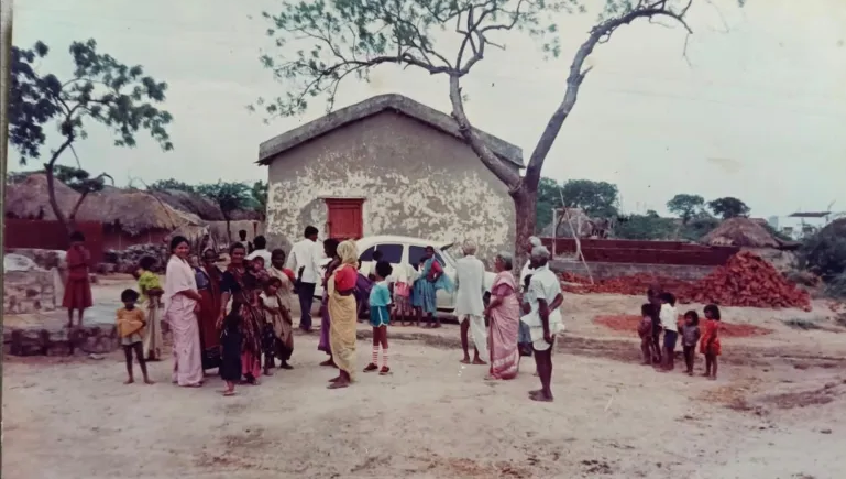 Congregation gathered at the Mylapuram church